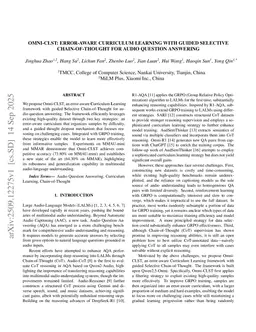Omni-CLST: Error-aware Curriculum Learning with guided Selective chain-of-Thought for audio question answering
