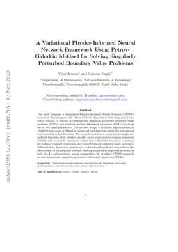 A Variational Physics-Informed Neural Network Framework Using Petrov-Galerkin Method for Solving Singularly Perturbed Boundary Value Problems