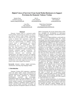 Digital Voices of Survival: From Social Media Disclosures to Support Provisions for Domestic Violence Victims