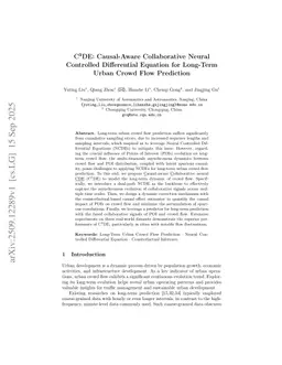 C3DE: Causal-Aware Collaborative Neural Controlled Differential Equation for Long-Term Urban Crowd Flow Prediction