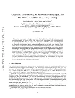 Uncertainty-Aware Hourly Air Temperature Mapping at 2 km Resolution via Physics-Guided Deep Learning