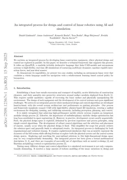 An integrated process for design and control of lunar robotics using AI and simulation
