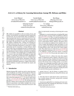 Amulet: a Python Library for Assessing Interactions Among ML Defenses and Risks