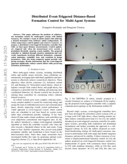Distributed Event-Triggered Distance-Based Formation Control for Multi-Agent Systems