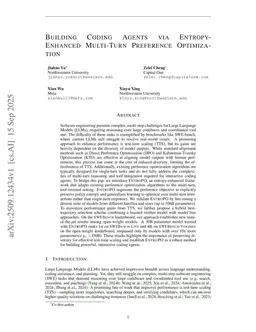 Building Coding Agents via Entropy-Enhanced Multi-Turn Preference Optimization