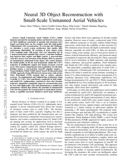 Neural 3D Object Reconstruction with Small-Scale Unmanned Aerial Vehicles