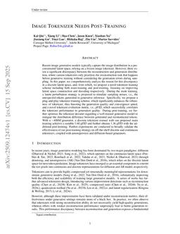 Image Tokenizer Needs Post-Training