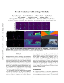 Towards Foundational Models for Single-Chip Radar