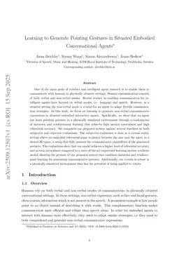 Learning to Generate Pointing Gestures in Situated Embodied Conversational Agents