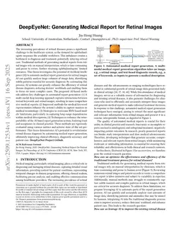DeepEyeNet: Generating Medical Report for Retinal Images