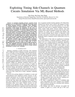 Exploiting Timing Side-Channels in Quantum Circuits Simulation Via ML-Based Methods