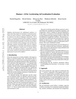 Human + AI for Accelerating Ad Localization Evaluation