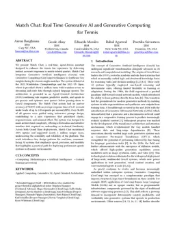 Match Chat: Real Time Generative AI and Generative Computing for Tennis