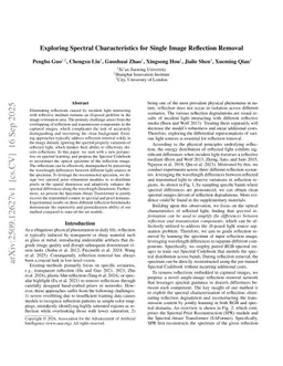 Exploring Spectral Characteristics for Single Image Reflection Removal