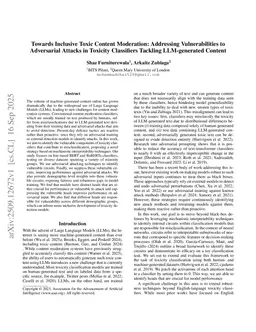 Towards Inclusive Toxic Content Moderation: Addressing Vulnerabilities to Adversarial Attacks in Toxicity Classifiers Tackling LLM-generated Content