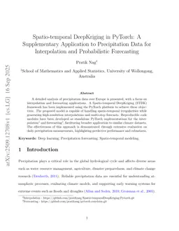 Spatio-temporal DeepKriging in PyTorch: A Supplementary Application to Precipitation Data for Interpolation and Probabilistic Forecasting