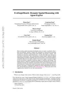 EvoEmpirBench: Dynamic Spatial Reasoning with Agent-ExpVer