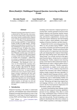 HistoryBankQA: Multilingual Temporal Question Answering on Historical Events