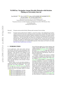 NAMOUnc: Navigation Among Movable Obstacles with Decision Making on Uncertainty Interval