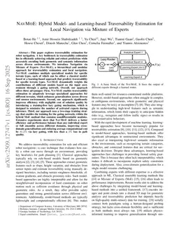 NavMoE: Hybrid Model- and Learning-based Traversability Estimation for Local Navigation via Mixture of Experts