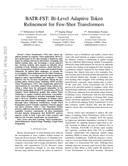 BATR-FST: Bi-Level Adaptive Token Refinement for Few-Shot Transformers