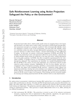 Safe Reinforcement Learning using Action Projection: Safeguard the Policy or the Environment?