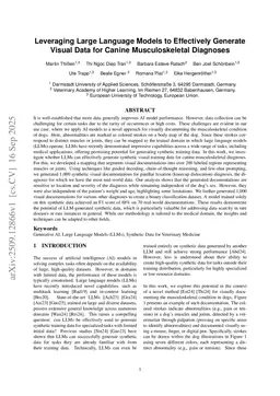 Leveraging Large Language Models to Effectively Generate Visual Data for Canine Musculoskeletal Diagnoses