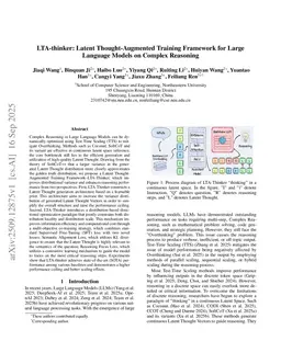 LTA-thinker: Latent Thought-Augmented Training Framework for Large Language Models on Complex Reasoning