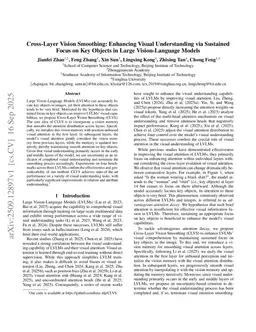 Cross-Layer Vision Smoothing: Enhancing Visual Understanding via Sustained Focus on Key Objects in Large Vision-Language Models