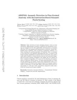 AREPAS: Anomaly Detection in Fine-Grained Anatomy with Reconstruction-Based Semantic Patch-Scoring