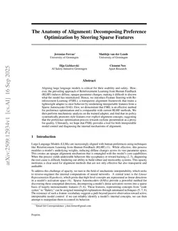 The Anatomy of Alignment: Decomposing Preference Optimization by Steering Sparse Features