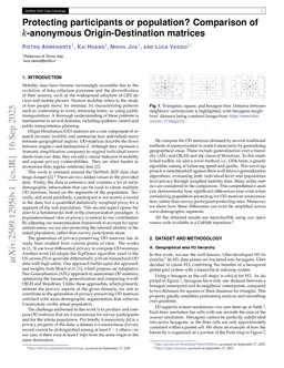 Protecting participants or population? Comparison of k-anonymous Origin-Destination matrices