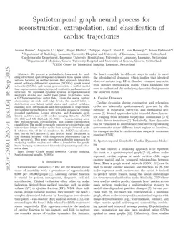 Spatiotemporal graph neural process for reconstruction, extrapolation, and classification of cardiac trajectories