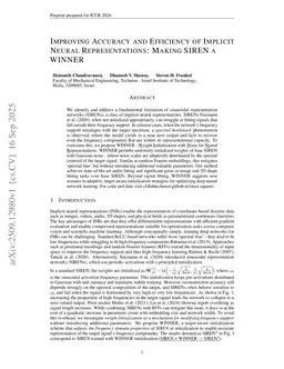 Improving Accuracy and Efficiency of Implicit Neural Representations: Making SIREN a WINNER