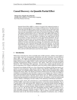 Causal Discovery via Quantile Partial Effect