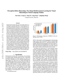 Perception Before Reasoning: Two-Stage Reinforcement Learning for Visual Reasoning in Vision-Language Models