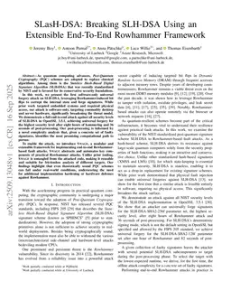SLasH-DSA: Breaking SLH-DSA Using an Extensible End-To-End Rowhammer Framework