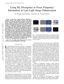 Using KL-Divergence to Focus Frequency Information in Low-Light Image Enhancement