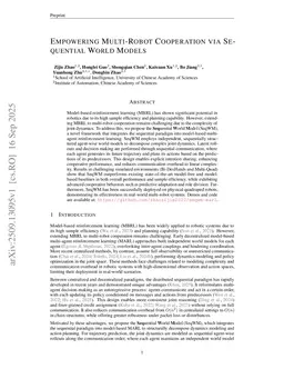 Empowering Multi-Robot Cooperation via Sequential World Models