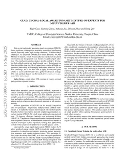 GLAD: Global-Local Aware Dynamic Mixture-of-Experts for Multi-Talker ASR
