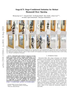 StageACT: Stage-Conditioned Imitation for Robust Humanoid Door Opening