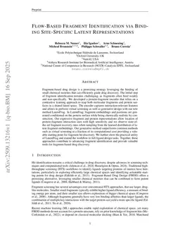Flow-Based Fragment Identification via Binding Site-Specific Latent Representations