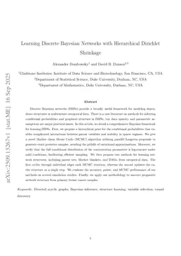 Learning Discrete Bayesian Networks with Hierarchical Dirichlet Shrinkage