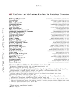RadGame: An AI-Powered Platform for Radiology Education