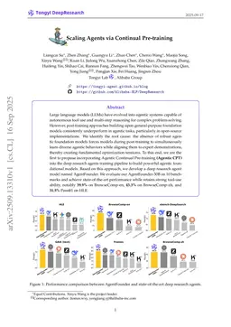 Scaling Agents via Continual Pre-training