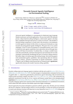 Towards General Agentic Intelligence via Environment Scaling