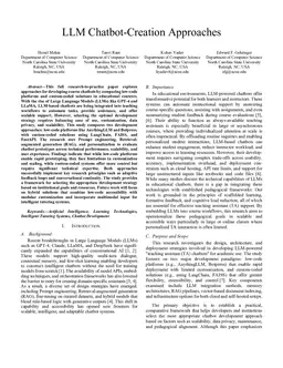 LLM Chatbot-Creation Approaches