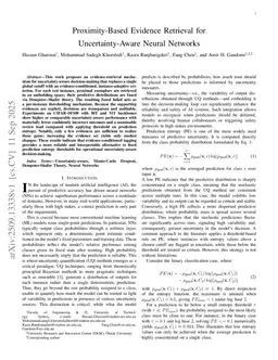 Proximity-Based Evidence Retrieval for Uncertainty-Aware Neural Networks