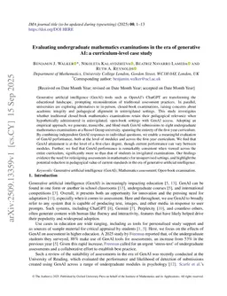 Evaluating undergraduate mathematics examinations in the era of generative AI: a curriculum-level case study