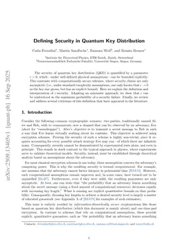 Defining Security in Quantum Key Distribution